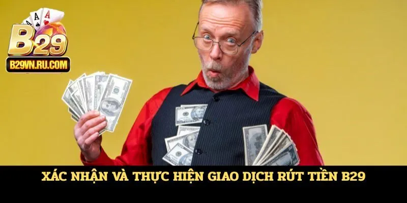 Xác nhận và thực hiện giao dịch rút tiền B29